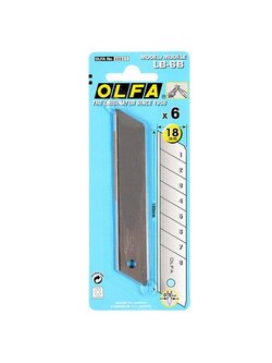 ใบมีด คัตเตอร์ OLFA LB-6B (1 หลอด บรรจุ 6 ใบ) ขนา 18 มิล.