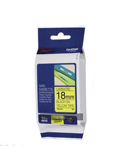 เทปพิมพ์สลาก Brother TZE-641 ขนาด 18 มม. ตัวดำพื้นเหลือง (ของแท้)