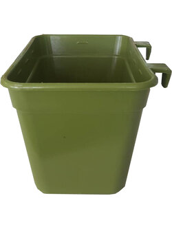 กระถางต้นไม้สวนแนวตั้งเหลี่ยมวางตั้งได้ สีเขียวขี้ม้า