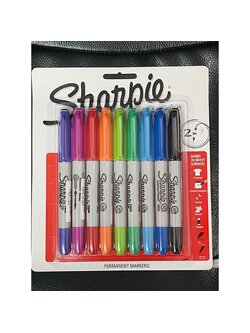 ปากกาสี Sharpie 9 สี (ชนิดติดทนถาวร) จำนวน 1 แพ็ค