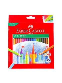 Faber-Castell ดินสอสีไม้ 24 สี ด้ามสามเหลี่ยม รหัส 115855