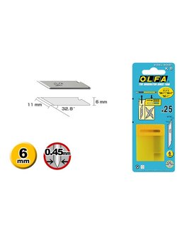 ใบมีดคัตเตอร์โอฟ่า OLFA KB 6 มม. (แพ็ค 25 ใบ)