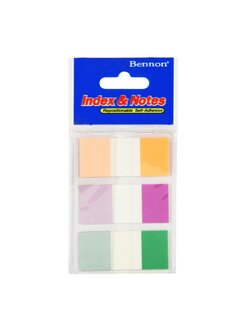 ฟิล์มโน้ตดัชนีชนิดกาวในตัว Pop-Up Flags BENNON 06698 ขนาด 2.0×4.4 ซม. (1×3) คละสี