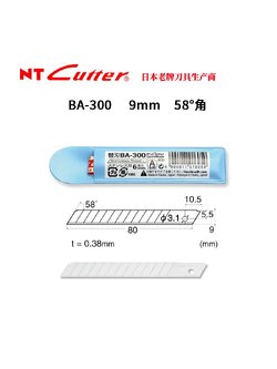 ใบมีดคัตเตอร์ NT รุ่น BA-300 งานติดฟิล์มกระจก กรีดกระจกไม่เป็นรอย( ราคา / 1 หลอด)