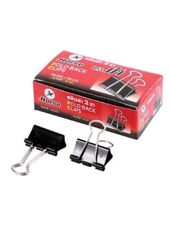 คลิปดำ 1 นิ้ว (กล่อง12ตัว) ตราม้า H-111