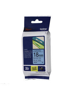 เทปพิมพ์สลาก Brother TZE-541 ขนาด 18 มม. ตัวดำพื้นน้ำเงิน (ของแท้)