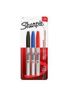 ปากกาเขียนซีดี ปากกามาร์คเกอร์ ปากกาเคมี SHARPIE Fine Point 1 หัว ชนิดลบไม่ได้ ดำ แดง น้ำเงิน (1 ด้าม)