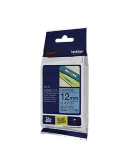 เทปพิมพ์ฉลาก Brother TZE-531 ขนาด 12 มม. ตัวดำพื้นน้ำเงิน (ของแท้)