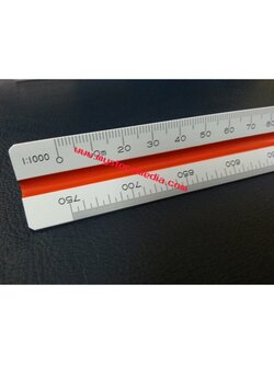 ไม้บรรทัดสเกลสามเหลี่ยม ฟลามิงโก้ 30 ซม. Scale 1:1500, 1:2500, 1:2000, 1:1250, 1:1000, 1:500