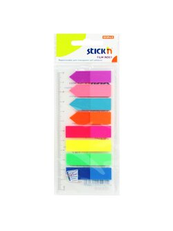 ฟิล์มโน้ตดัชนี STICK’N #21346 ขนาด 45×12, 42×12 มม. (8 เล่ม/แพ็ค) คละสีนีออน