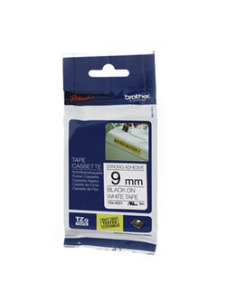 เทปพิมพ์ฉลาก Brother TZE-S221 ขนาด 9 มม. ดำพื้นขาว (ของแท้)
