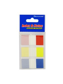 ฟิล์มโน้ตดัชนีชนิดกาวในตัว Pop-Up Flags BENNON 06697 ขนาด 2.0×4.4 ซม. (1×3) คละสี