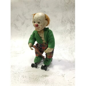 50s Schuco Clown Skater Tin Toy Germany