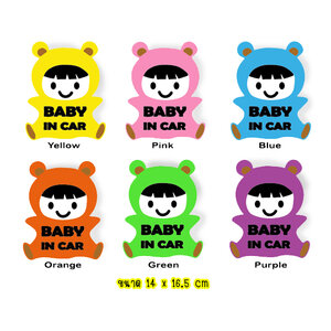 สติ๊กเกอร์ BABY IN CAR / สติ๊กเกอร์ ในรถมีเด็ก