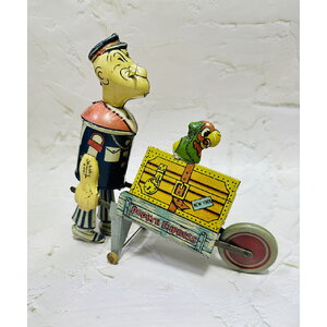 30s Marx Popeye Express with Baggage Vintage Tin Toy