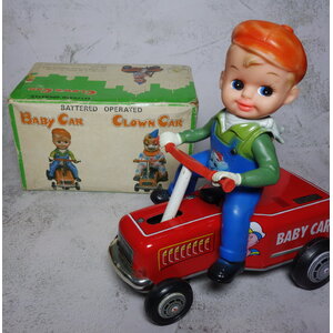 60s Baby Car Vintage Tin Toy
