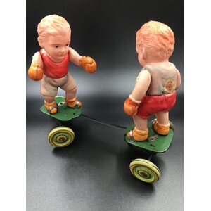 Boxers Vintage Celluloid Wind up toy ของเล่นไขลานยุค 50s
