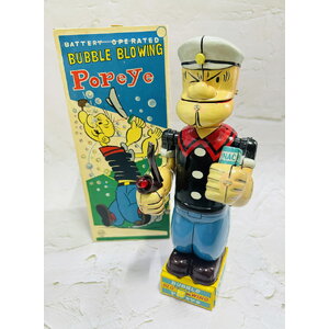 Linemar Bubble Blowing Popeye Tin Toy