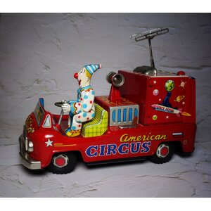 50s Circus Truck Battery Tin Toy