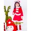 ชุดคริสมาสเด็ก แบบกระโปรง Christmas Costume สำหรับ เทศกาลวันคริสมาส มีขนาด 80, 90 (รุ่นนี้ผ้ากำมะยี สีขาวผ้าสำลี)