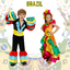 ชุดประจำชาติบราซิล Brazilian ชุดลาตินอเมริกา มีขนาด M115-125, L125-135, XL135-145