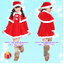 ชุดคริสมาสเด็กหญิง Christmas Costume สำหรับ เทศกาลวันคริสมาส มีขนาด 120 (ผ้ากำมะยี ขนสีขาวฟูๆ)