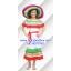 ชุดแฟนซีเด็กหญิง ชุดประจำชาติเม็กซิโก Mexico + หมวก ขนาด M, L