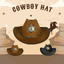 หมวกคาวบอย Cowboy & Cowgirl Hat สำหรับประกอบคาวบอย สีน้ำตาลและสีดำ