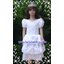 ชุดเจ้าหญิง สีขาว สำหรับแฟนซีเด็กหญิง หรือ ไปงานแต่งงาน สำหรับเด็ก 100-120 ซม.