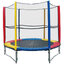 แทรมโพลีน 8 ฟุต สีรุ้ง เสารุ้งl สปริงบอร์ด trampoline เครื่องออกกำลังกายเพิ่มความสูง รับน้ำหนักได้ถึง 150 kg