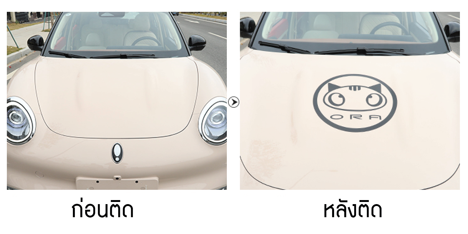 สติกเกอร์แมวคาด รถยนต์ไฟฟ้า ORA Good Cat