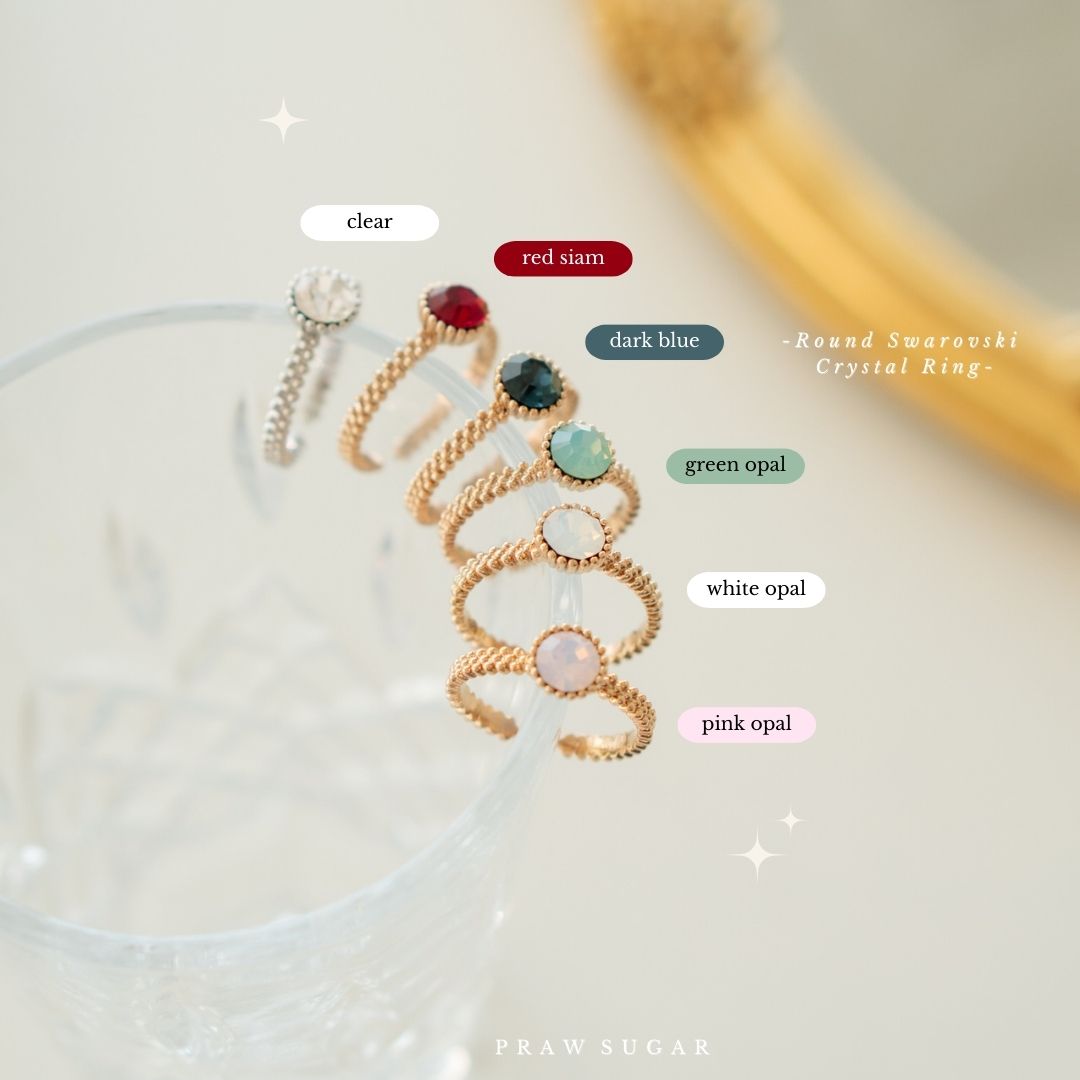 Round Swarovski Ring - แหวนคริสตัลสวารอฟสกีทรงกลม