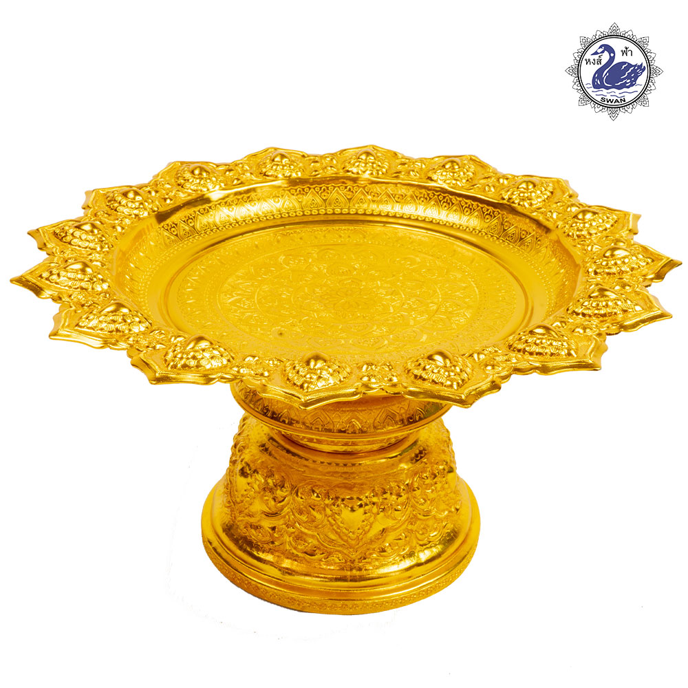 Aluminum Gold Sun-like Pedestal 36 cm.