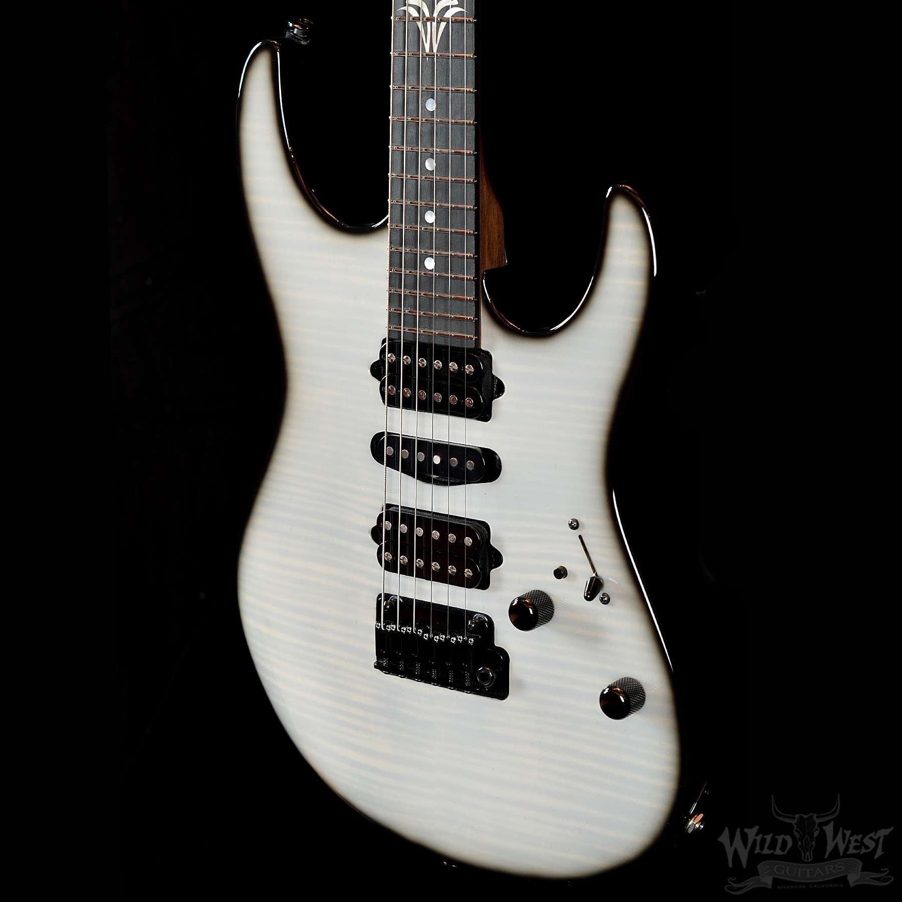 Suhr Modern Trans Arctic White Black Burst w/Oil-Finish Pau Ferro Neck