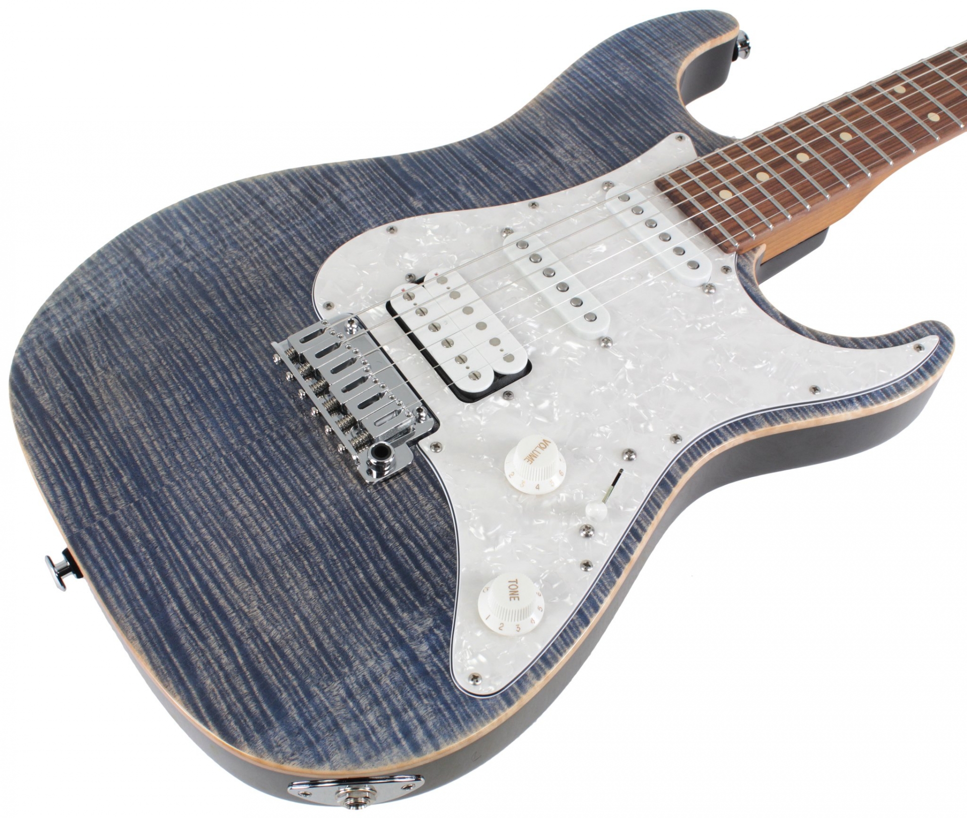 Suhr Standard Plus Guitar - Trans Blue Denim Slate, Pau Ferro