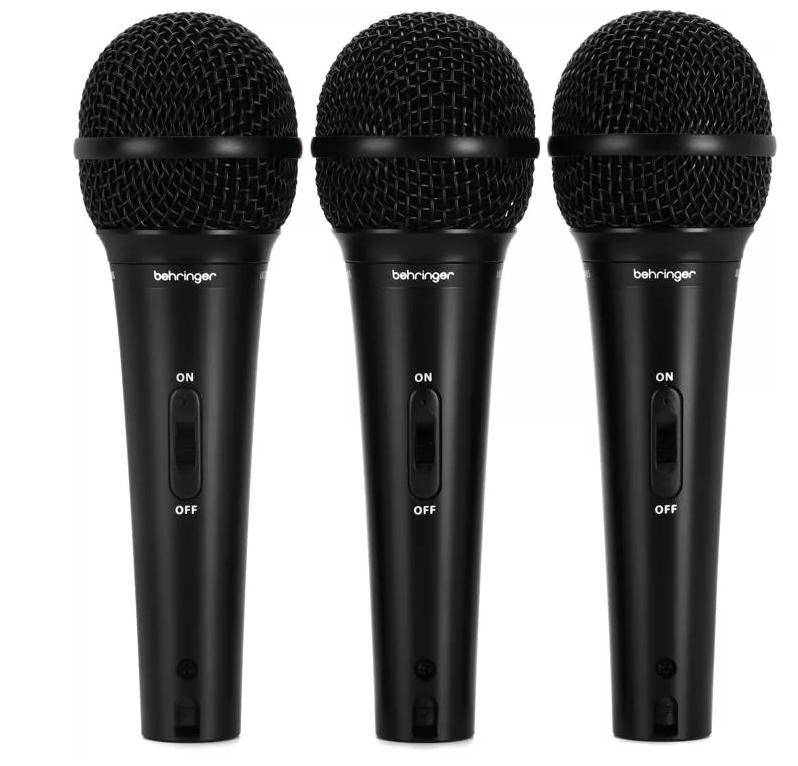 Behringer XM1800S Dynamic Vocal & Instrument Microphone (3-pack)
