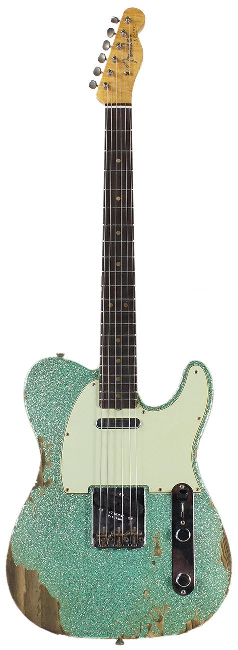 Fender Custom Shop 60s Heavy Relic Compound Radius Tele - Sea Foam Green Sparkle - NAMM
