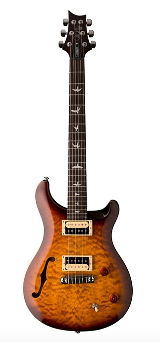 PRS SE Custom 22 Semi-Hollow Electric Guitar - Tobacco Sunburst