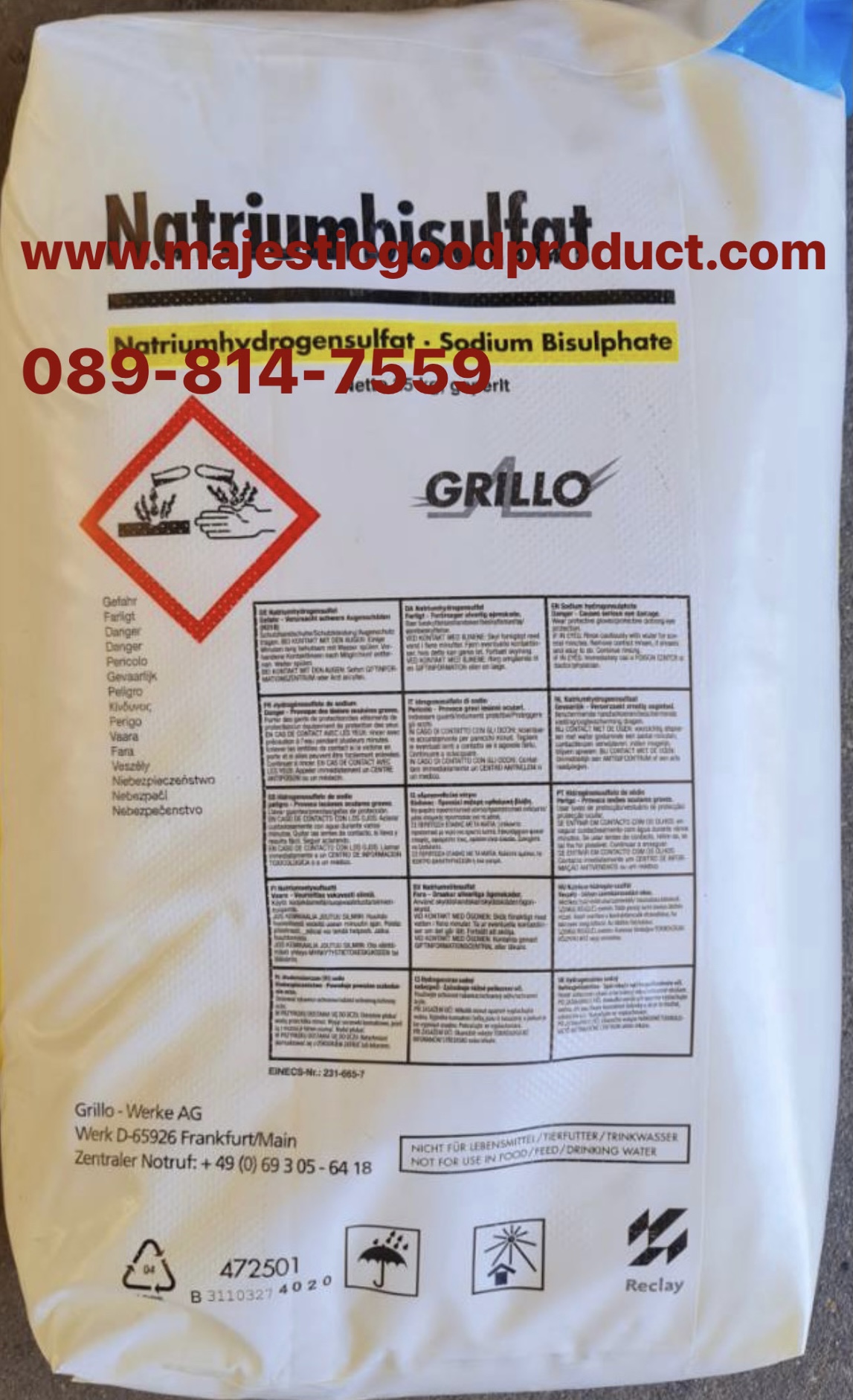 Sodium Bisulphate, กรดเกลือแห้ง, โซเดียม ไบซัลเฟต