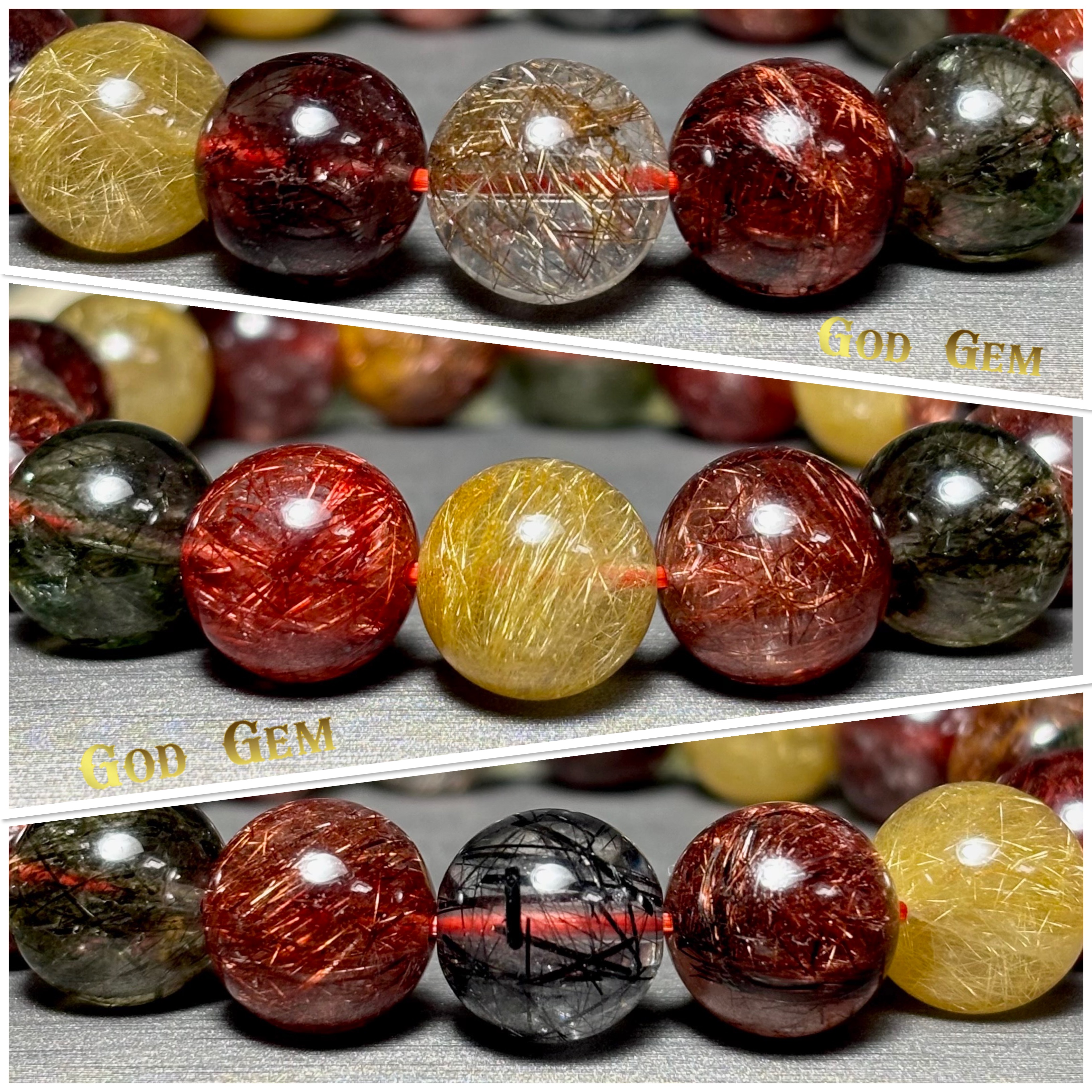 ข้อมือหิน ไหมห้าสี