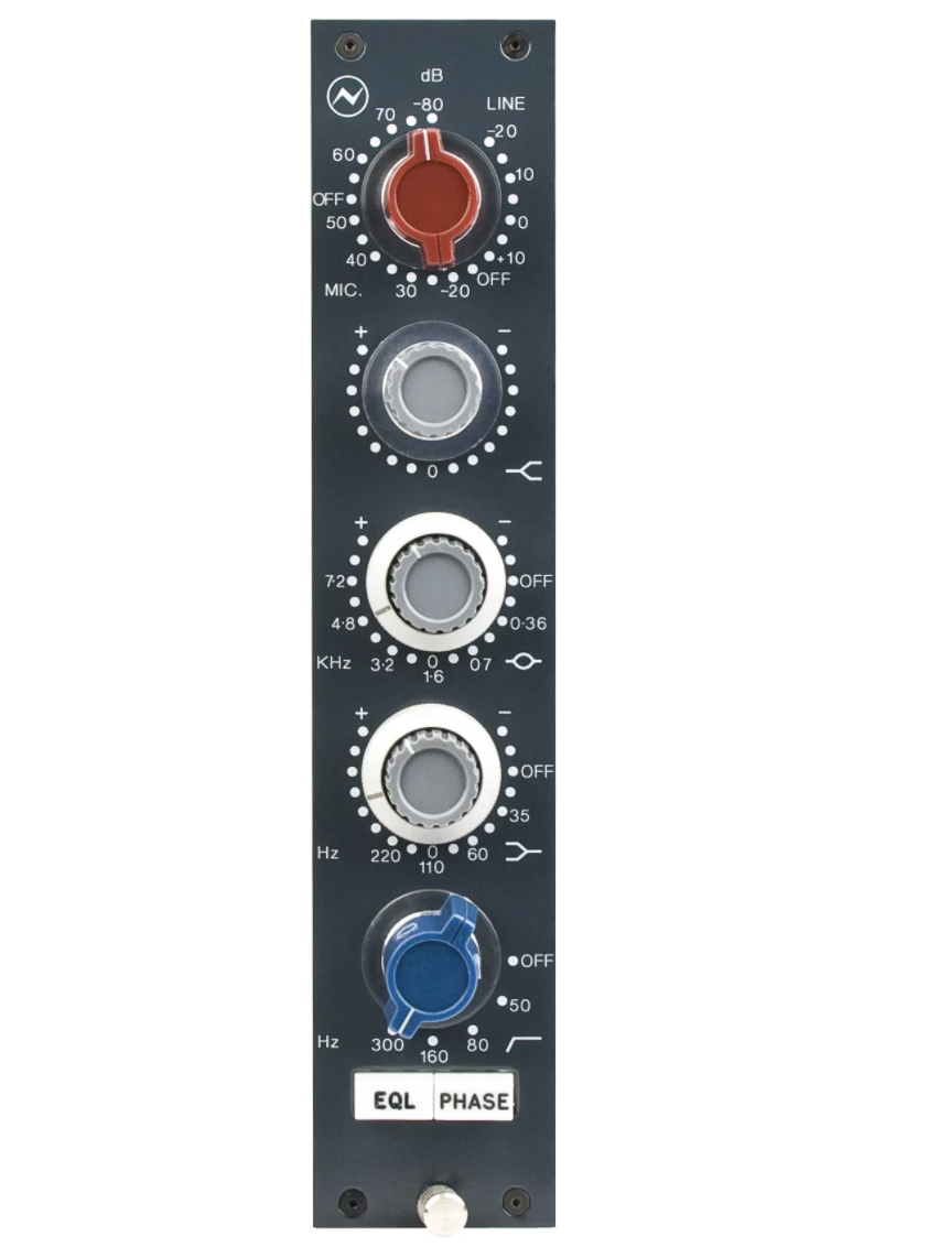 Neve 1073 80-series Microphone Preamp & EQ (vertical)