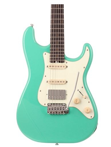 Schecter Guitar Research Nick Johnston Traditional HSS Electric Guitar Atomic Frost Mint Green Pickguard