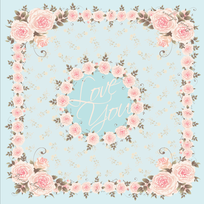 Signature Rose Scarf - ผ้าพันคอลายกุหลาบรุ่นซิกเนเจอร์ (มี 12 สี)