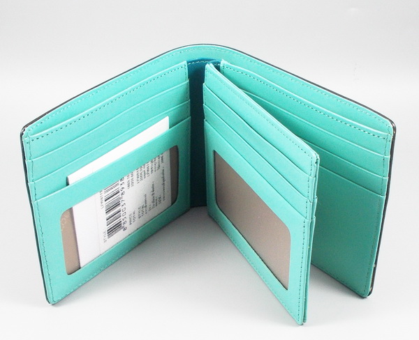 กระเป่าสตางค์ LOUIS FONTAINE ดำ-ฟ้าเขียว ใหม่ แท้