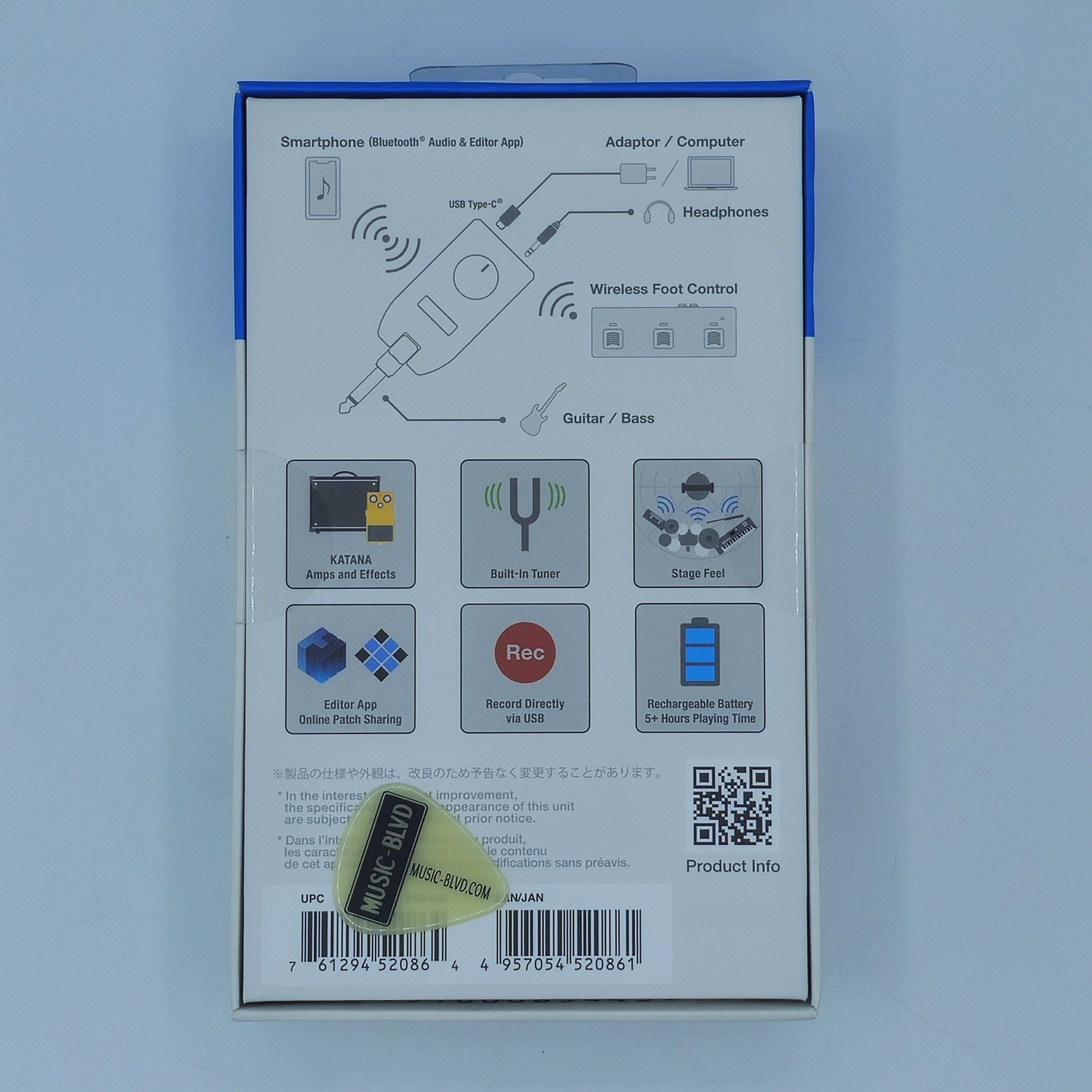 BOSS KATANA:GO Headphone Amplifier for Guitar and Bass
