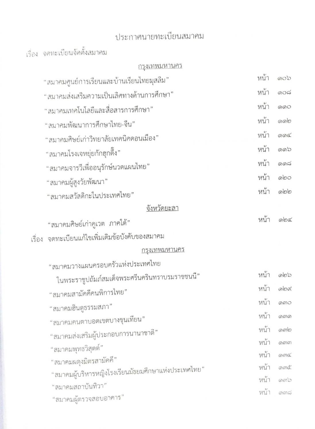 กฎหมายออกใหม่ 74/63 ประกาศสภาผู้แทนราษฎร ประกาศรัฐสภา พิจารณาร่างฯ ประกาศศาลเยาวชนและครอบครัว สมาคม-มูลนิธิ