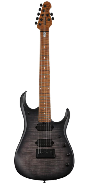 Ernie Ball Music Man JP15 7 Electric Guitar - Translucent Black Flame