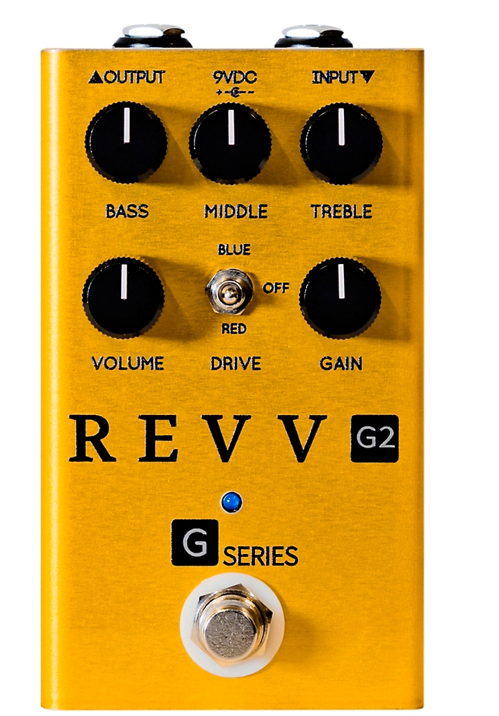 Revv Amplification Limited-Edition G2 Overdrive Effects Pedal Gold