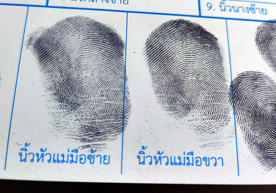 ตลับหมึกพิมพ์ลายนิ้วมือ ขนาด 9 x 6 นิ้ว สี่เหลี่ยมผืนผ้า ฝาพับ