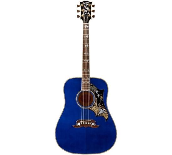 Gibson 2015 Limited Edition Doves In Flight Square Dreadnought Acoustic-Electric Guitar - Trans Blue
